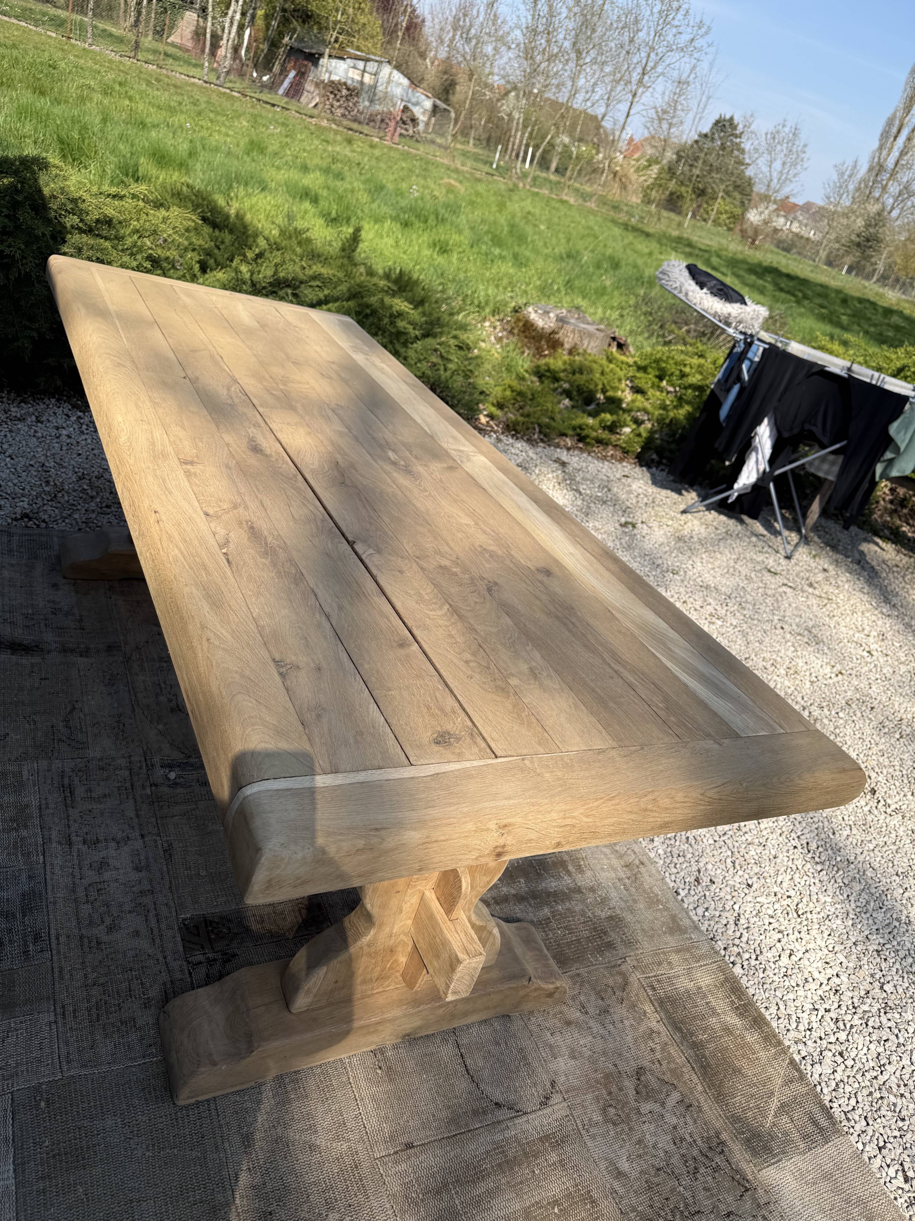Monastery table made of solid oak.