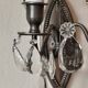Wall light in tinned brass and crystal pendants - rococo light 2 lights