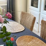4 vintage rattan chairs
