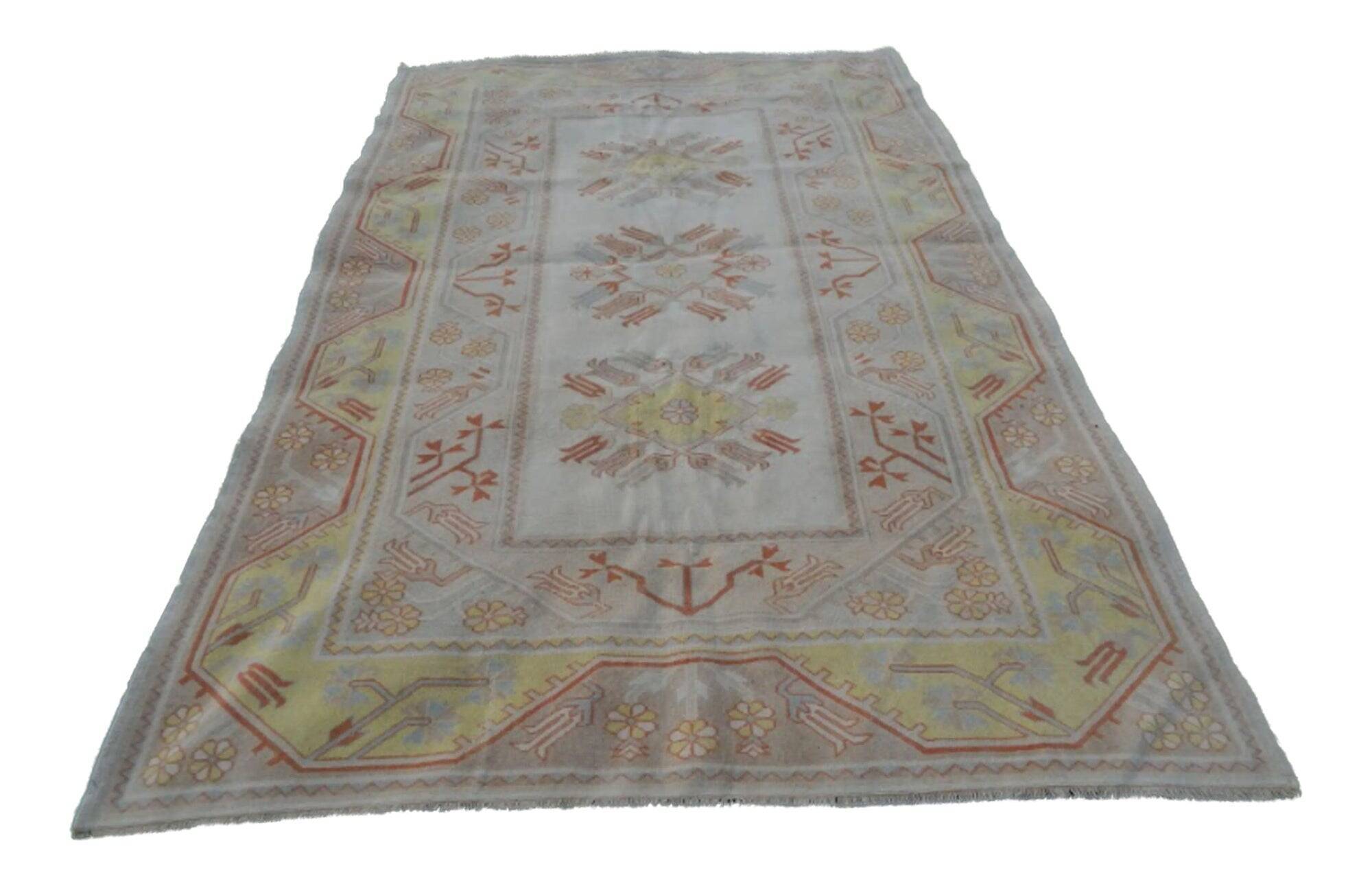 Vintage Turkish Oushak rug 195x287 cm