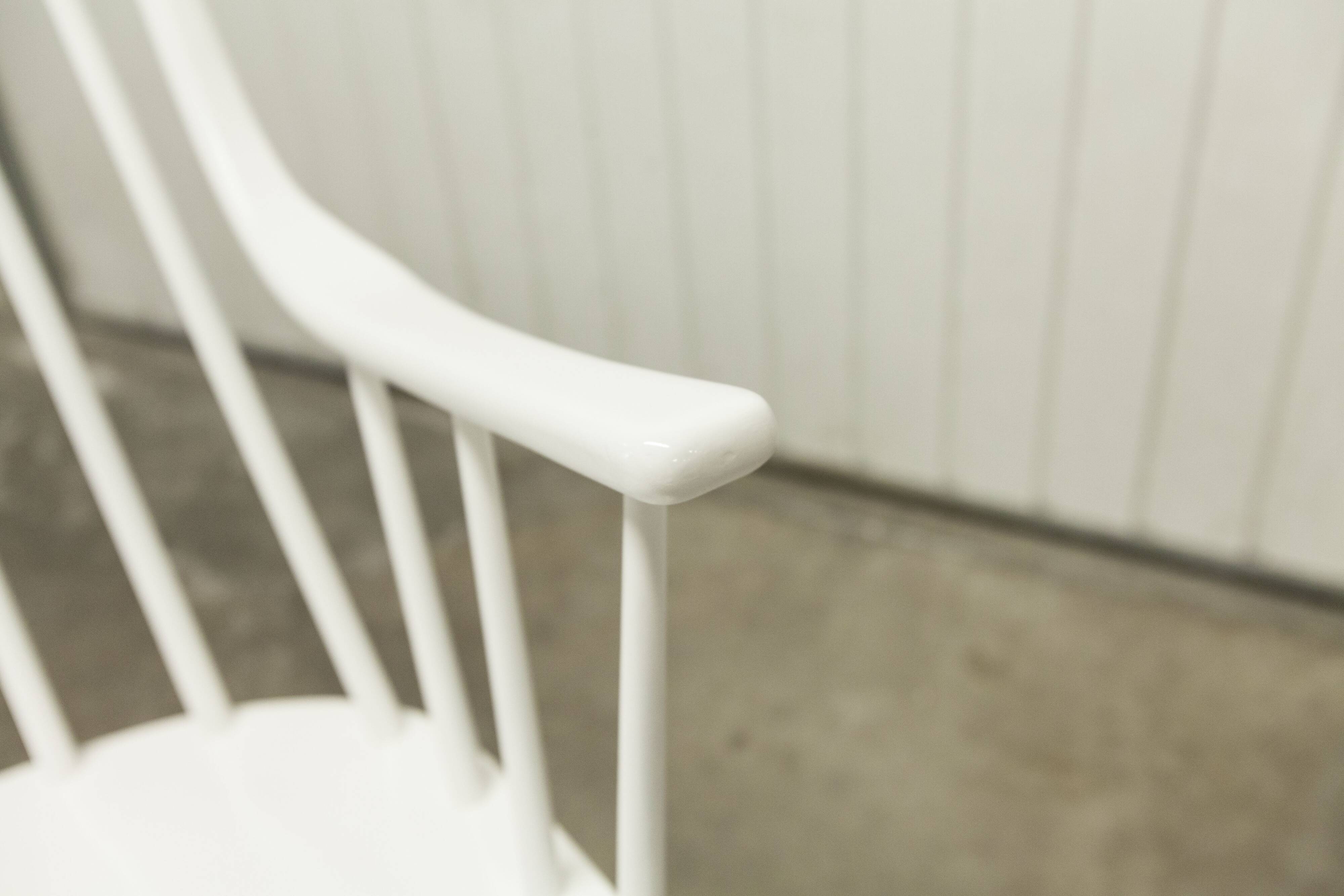 Grandessa rocking chair in white beech by Lena Larsson 1960 for Nesto