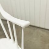 Grandessa rocking chair in white beech by Lena Larsson 1960 for Nesto