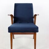 Vintage armchair 300-123, design by M. Puchała navy blue - set of 2 pieces