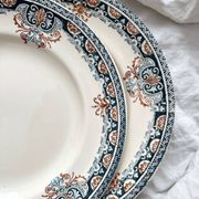 6 assiettes plates terre de fer « Diderot » Longwy