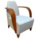 Fauteuil espagnol en hêtre et contreplaqué, années 1990.