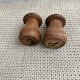 Salt and pepper shakers in wood