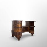 Italian art deco walnut console table, 1930s.