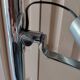 Vintage 70s floor lamp in chrome and aluminum reflector