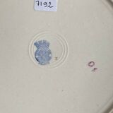 6 antique Badonviller faience dessert plates with flowers and gilding.