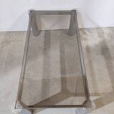 Vintage coffee table in chrome and smoked glass