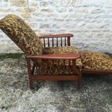 Fauteuil Morris repose pieds rétractable