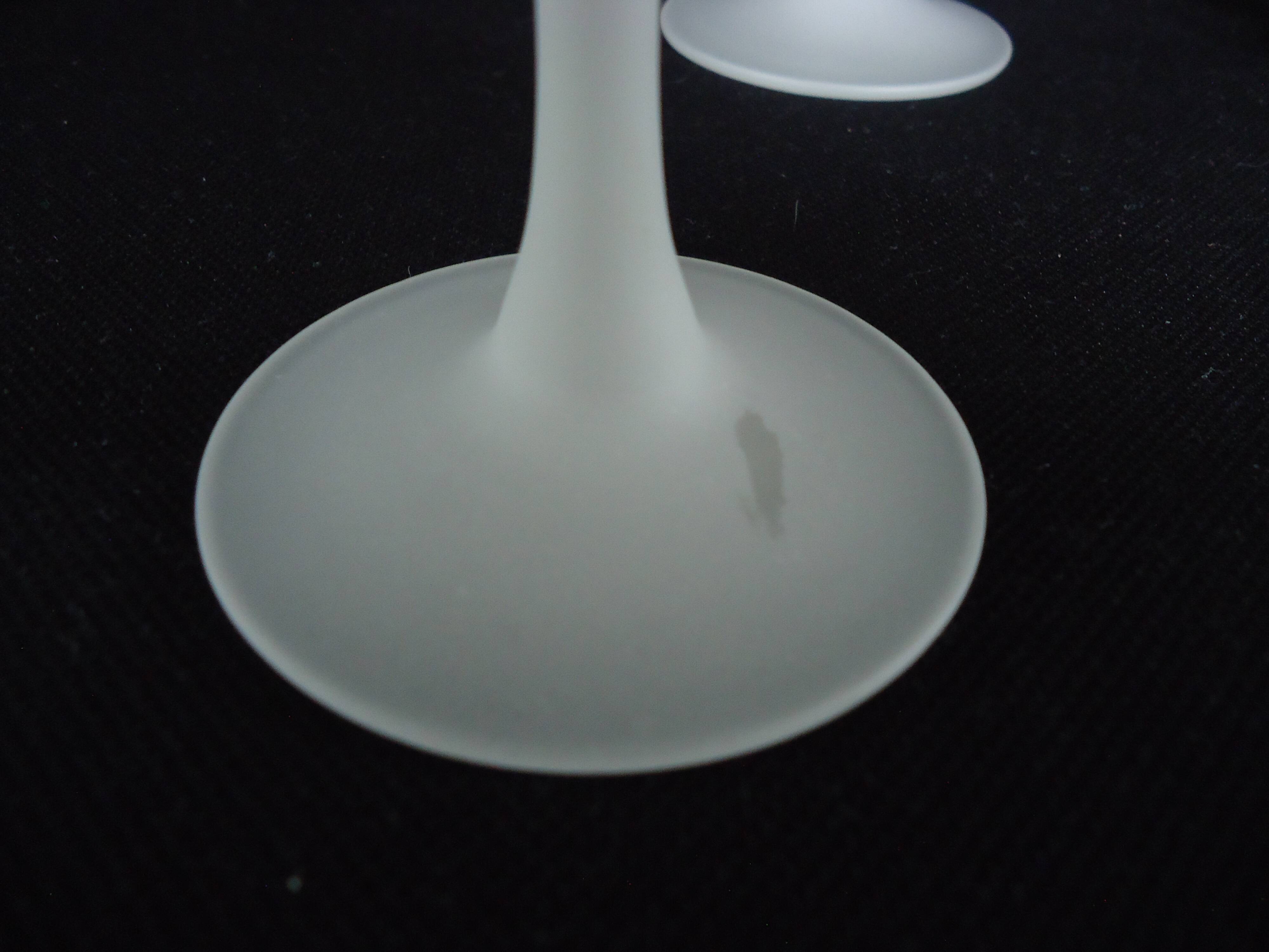 AVON crystal champagne flutes, engraved