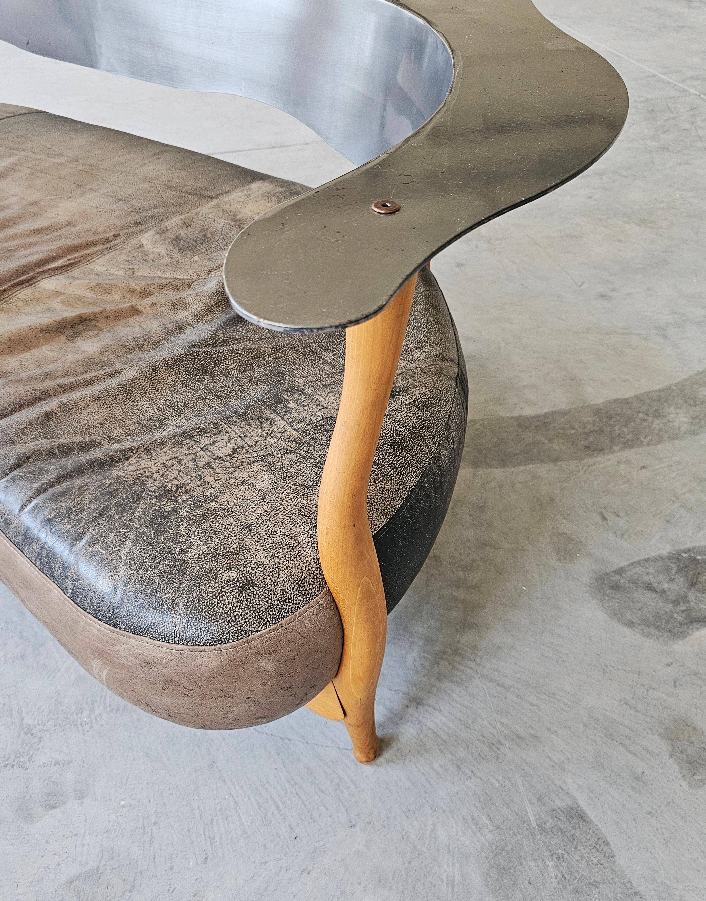 Postmodern sculptural three-seater canapé "Fantasy Island" Kurt Bayer