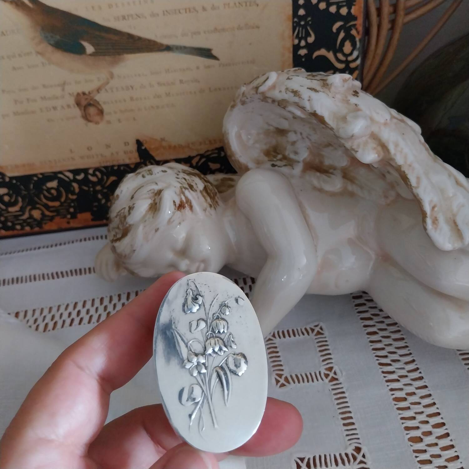 Antique small silver-plated art nouveau box