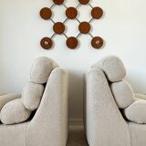 Pair of 70s designer armchairs