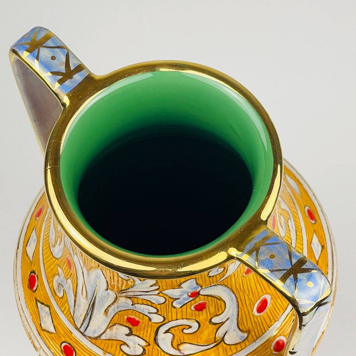 Antique ceramic vase by Serafino Volpi for Deruta, Italy, 1950s.