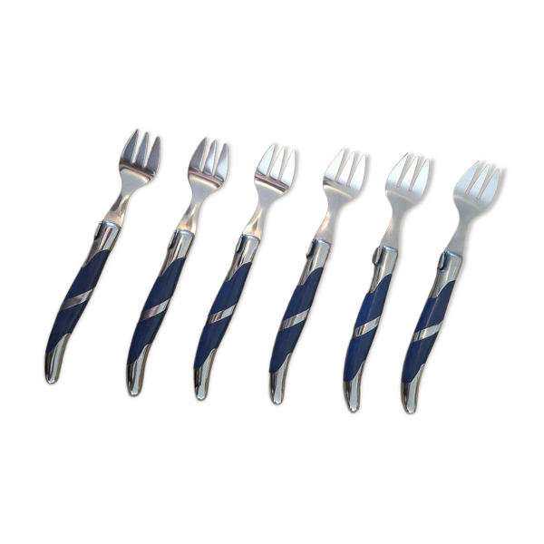 Coffret 6 fourchettes à gâteau Laguiole – Pradel France – Collection F