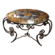 Wrought iron and glass tea table, 1930-1940