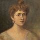 Modern painting, portrait of a young woman, oil on canvas '900