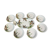 service de table en porcelaine aux canards en relief