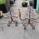 Pair of antique wrought iron lamps
