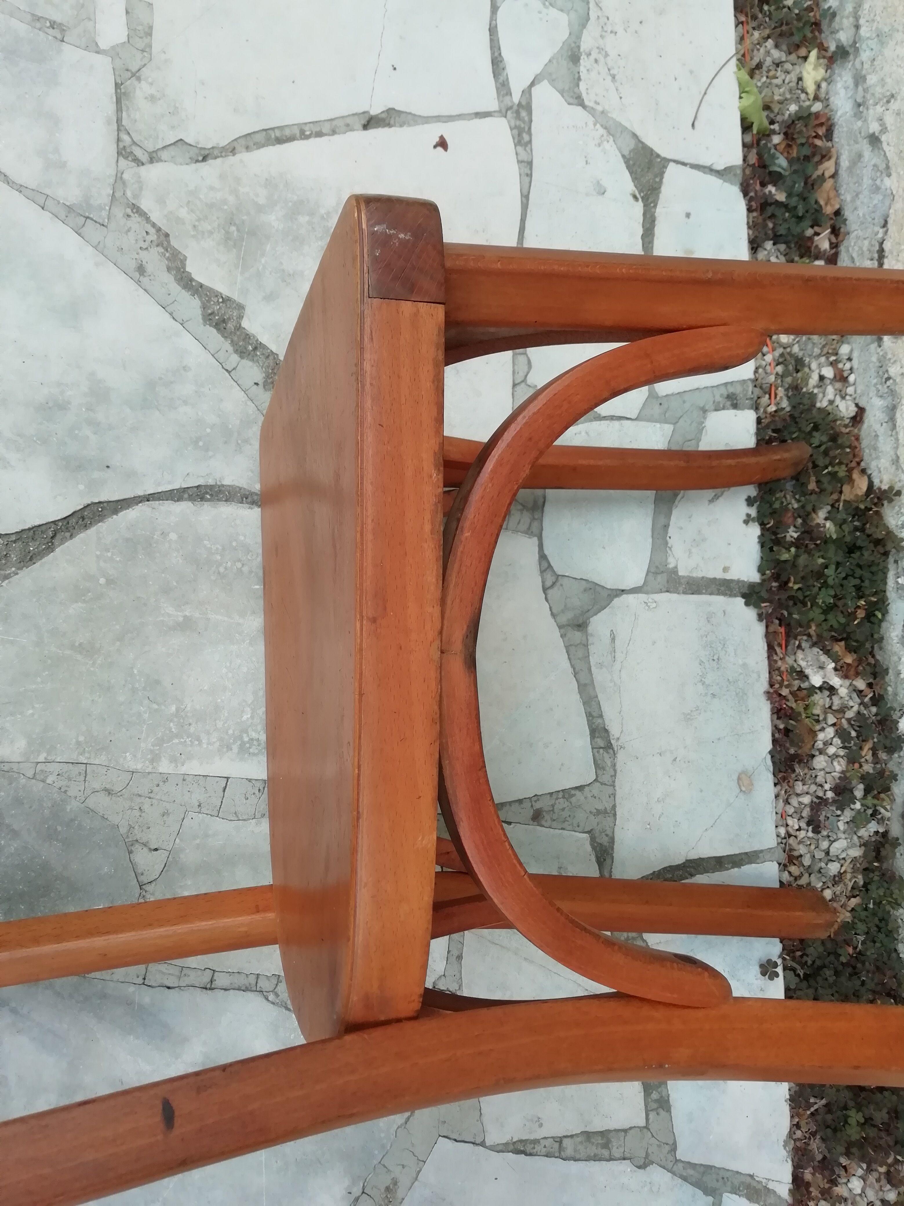 Bistro table and 3 Baumann chairs
