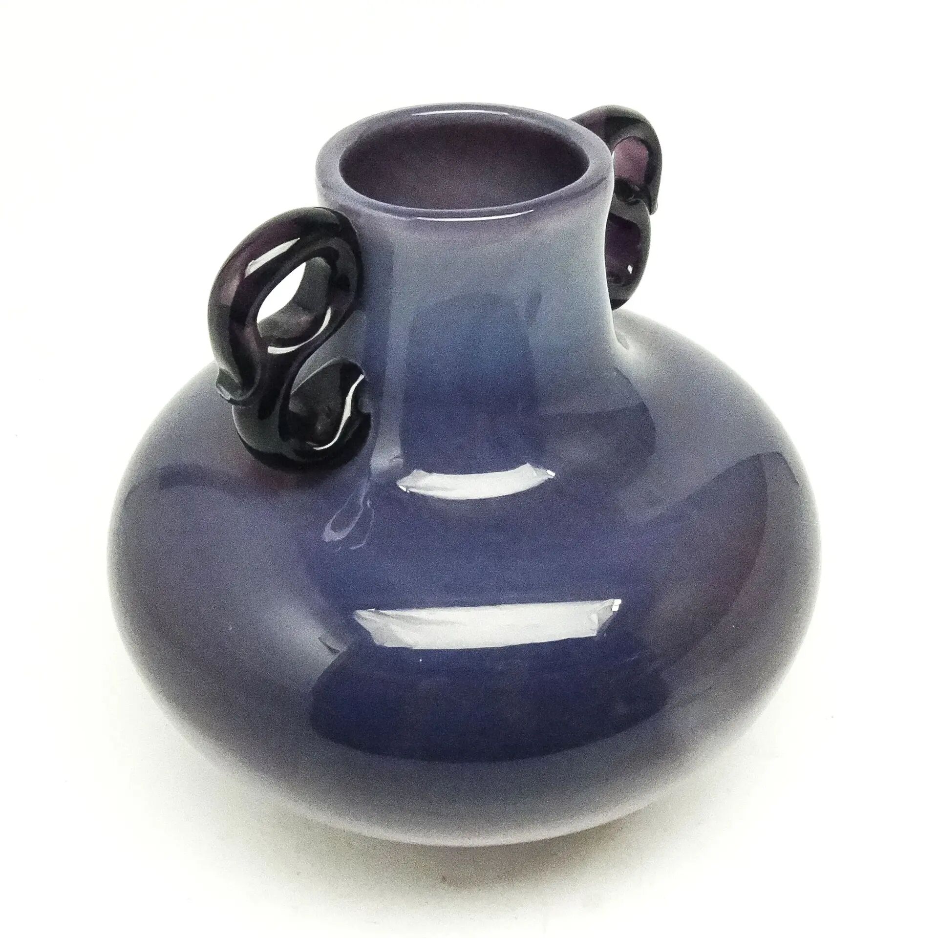 Modernist vase, purple glass, designed by J. Słuczan-Orkusz, Poland, 1970s