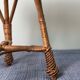 Vintage rattan and wicker stool