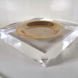 Empty cup pocket Plexiglas ashtray lucite design 70s