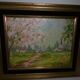 Table oil on vintage panel 1950