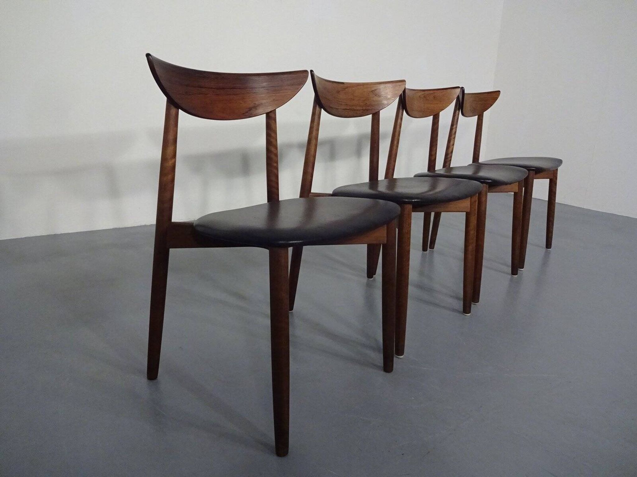 Rosewood dining chairs by Harry Østergaard for Randers Møbelfabrik, Denmark, 1960s, set of 4.