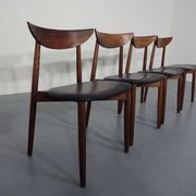 Rosewood dining chairs by Harry Østergaard for Randers Møbelfabrik, Denmark, 1960s, set of 4.