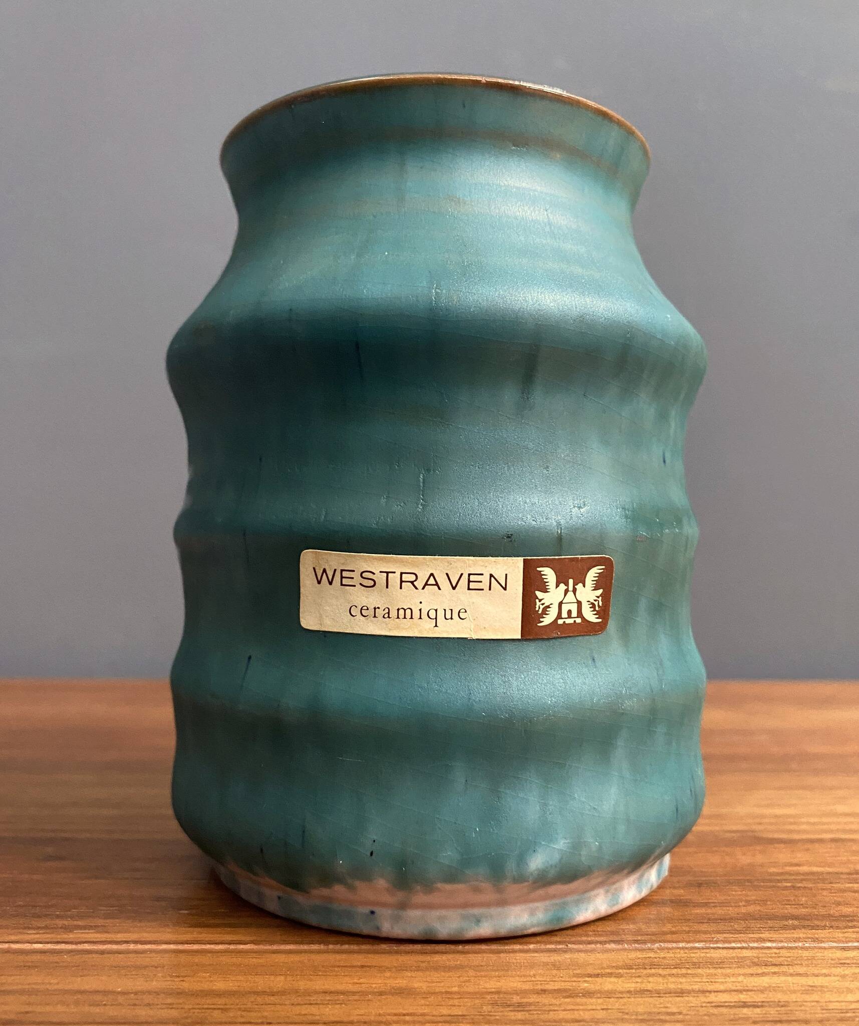 Westraven ceramique Utrecht blue vase 1970s