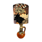 Lampe de table des années 70 upcyclée à partir d'un vase Jopeko