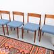 4 Danish Mid-Century style dining chairs | Teak | Kvadrat fabric