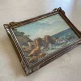 Small old seaside painting