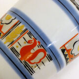 Graphic Art Deco porcelain vase