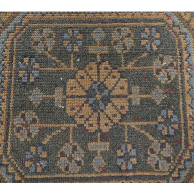 Vintage Turkish Oushak Handmade Wool Runner 78x350