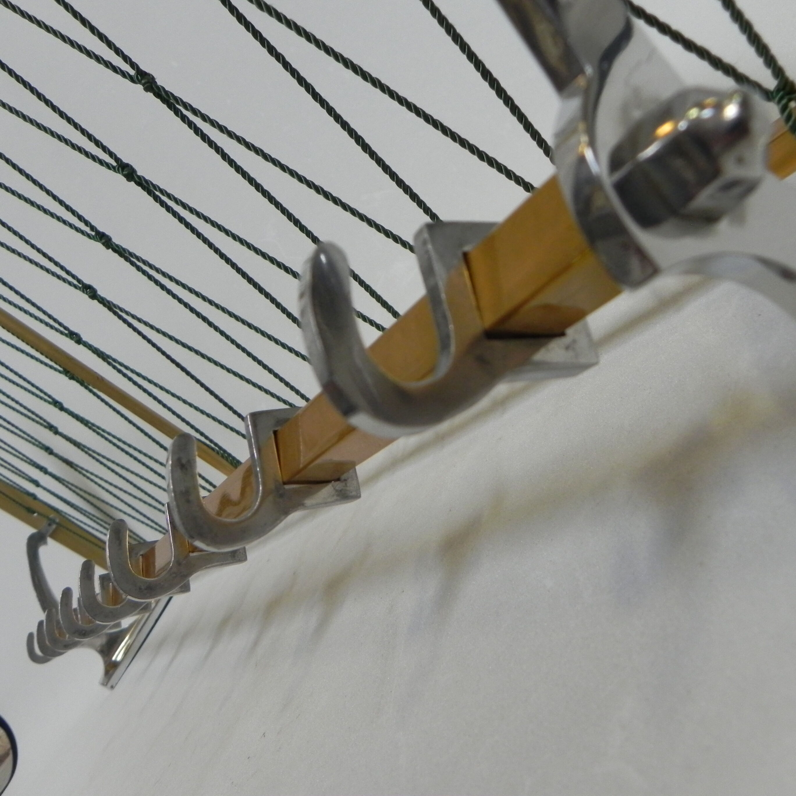 Vintage aluminum wall coat rack