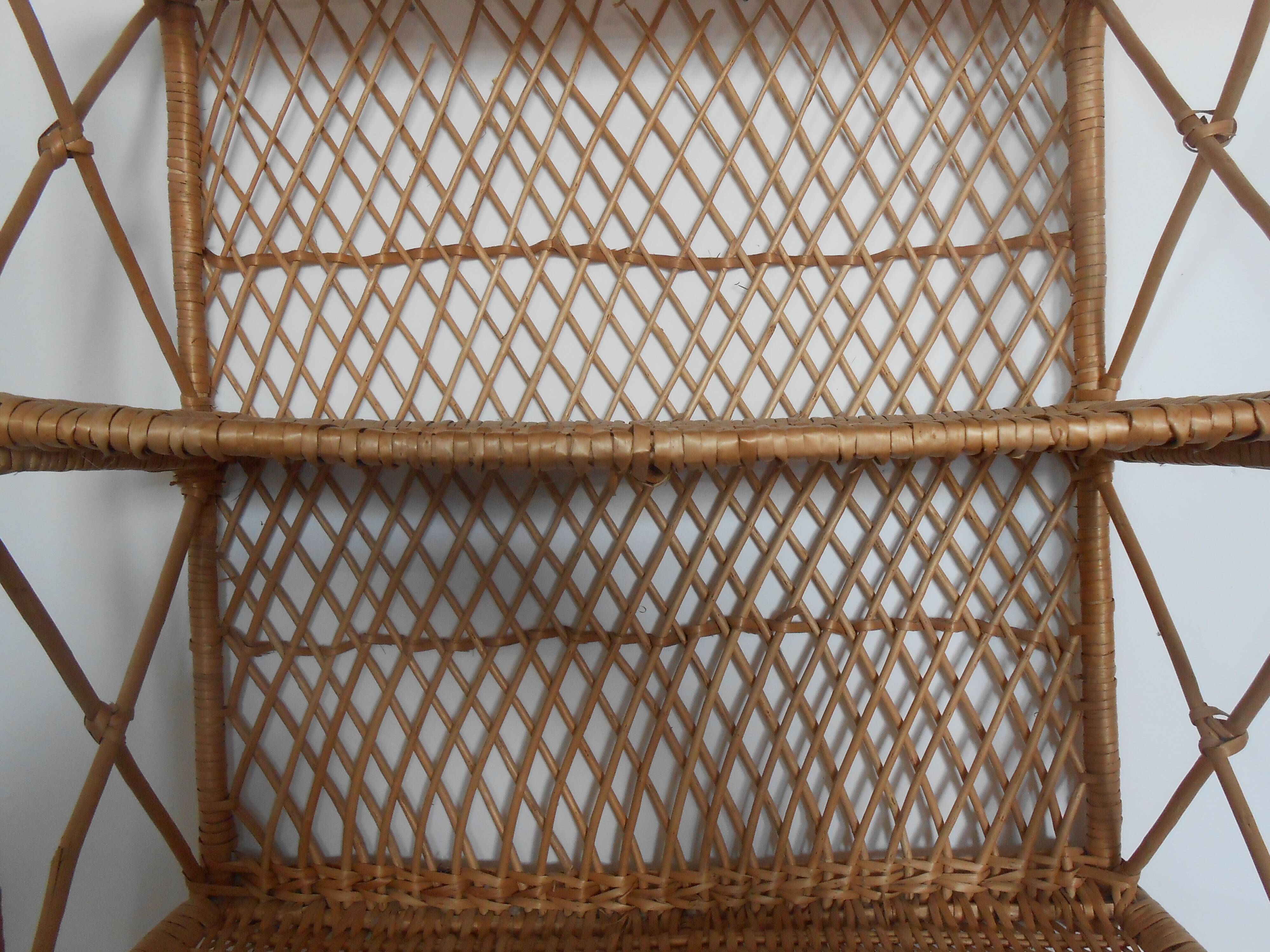 Rattan shelf