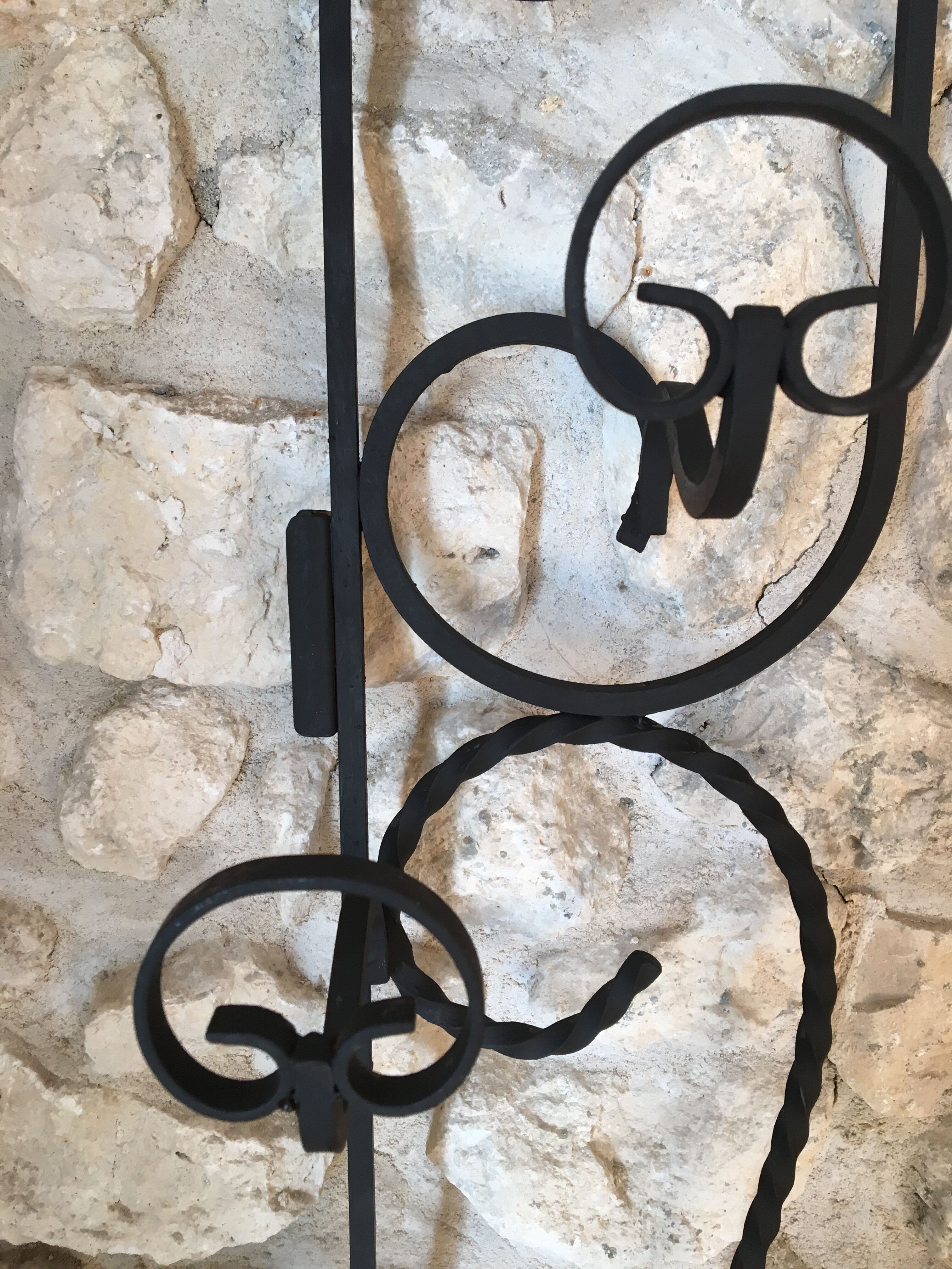 Black wrought iron coat racks