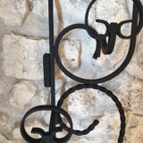 Black wrought iron coat racks