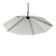 Minimalist and discreet metal sheet lamp from the 1970s.