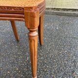 Louis XVI caned chair, solid oak, 20th century.