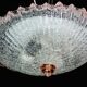 Charming Italian pink Murano glass ceiling fixture, Murano, 1970