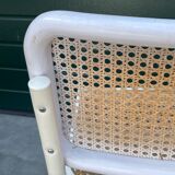 Set of 4 Cesca b32 model chairs in white by Marcel Breuer