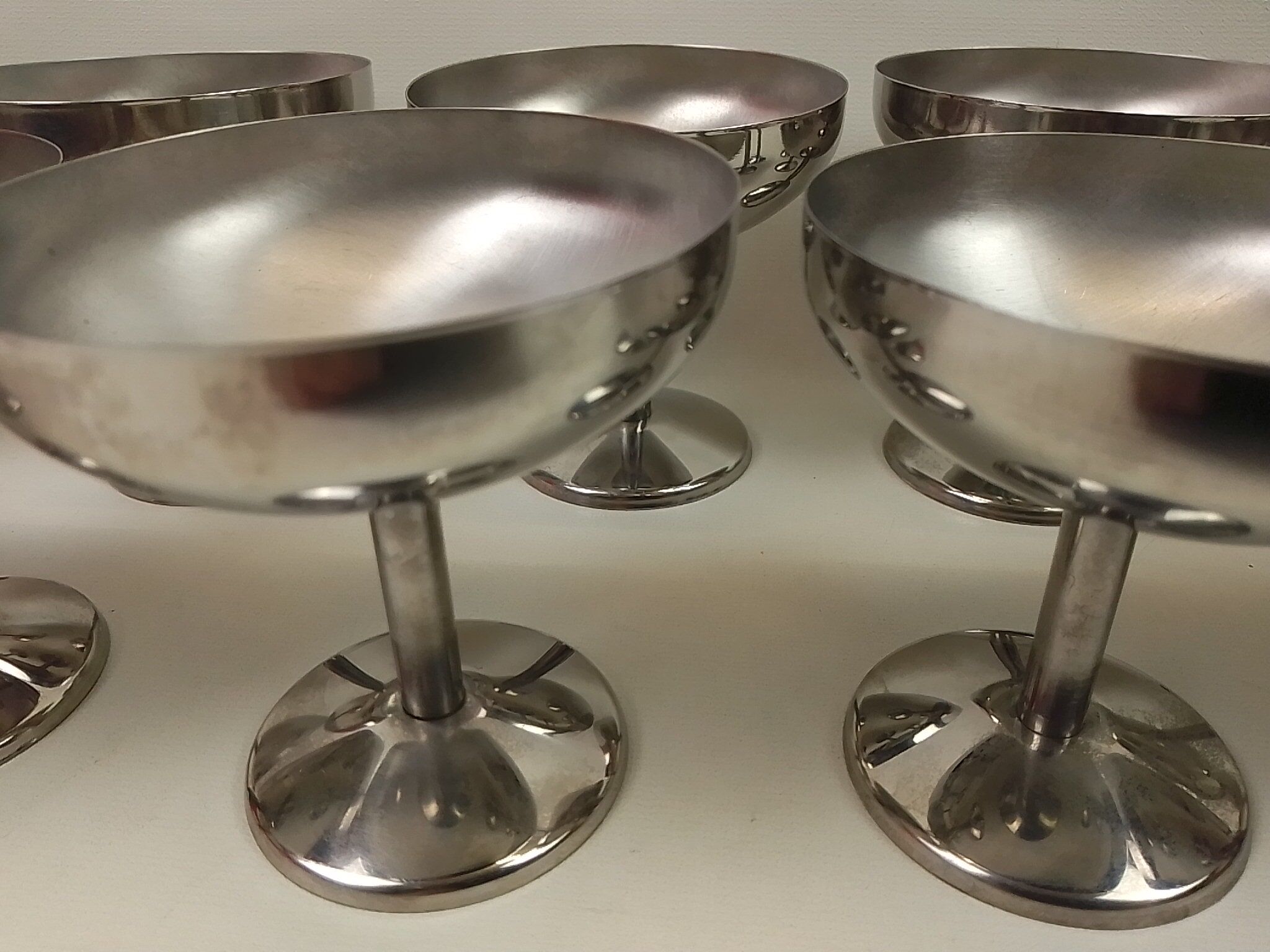Lot of 12 stainless steel glaze cups
