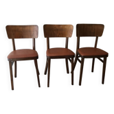 Set of 3 Thonet bistro chairs