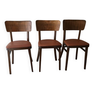 Lot de 3 chaises bistrot thonet