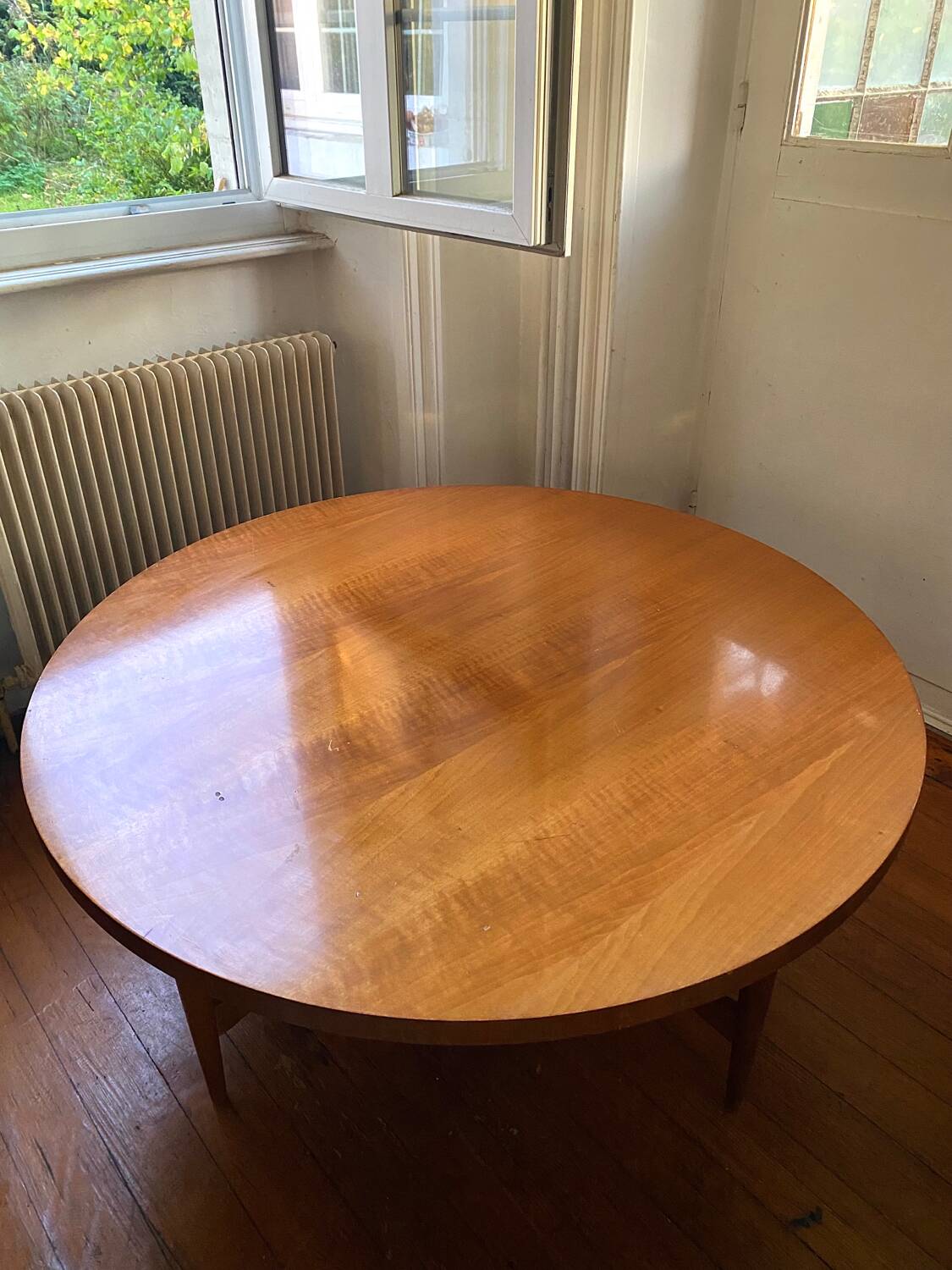 Large round Scandinavian coffee table by Ilse Möbel, vintage 1960s